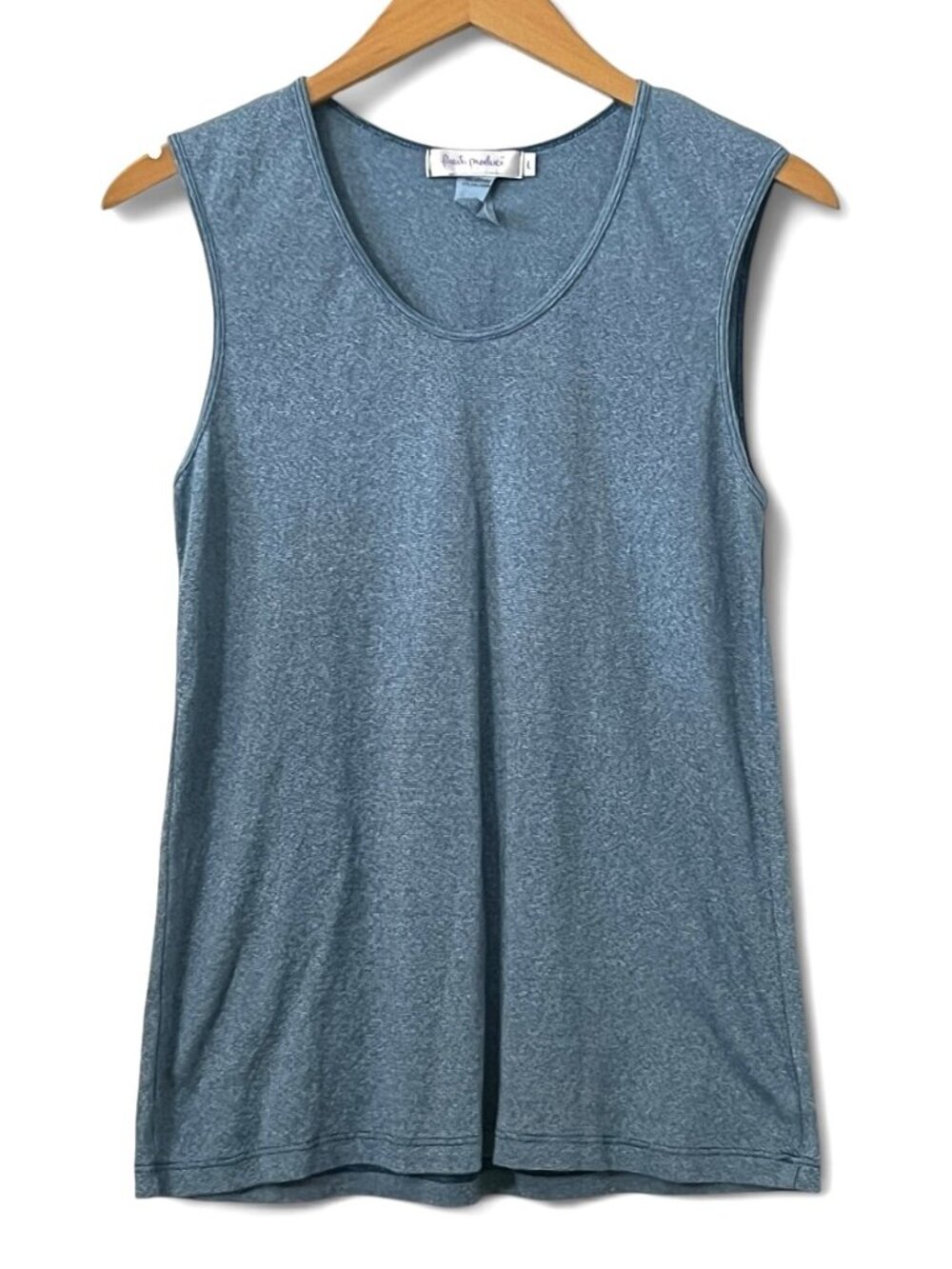 Fresh Produce L Blue Tank Top Sleeveless Shirt Coastal Minimalist Casual